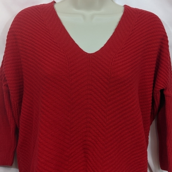 Express Chevron V Neck Sweater Sz S - Picture 3 of 11
